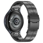 Button Style Stainless Steel Watch Band, For Samsung Galaxy Watch 6 / 6 Classic