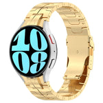 Button Style Stainless Steel Watch Band, For Samsung Galaxy Watch 6 / 6 Classic