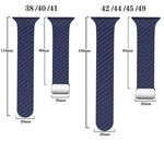 Carbon Fiber Magnetic Silver Buckle Watch Band, For Apple Watch Series 8 41mm, For Apple Watch Series 8 45mm, For Apple Watch SE 2022 40mm