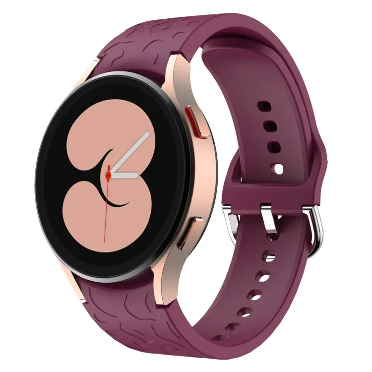 Leopard Print Embossed Silicone Watch Band, For Samsung Galaxy Watch 6