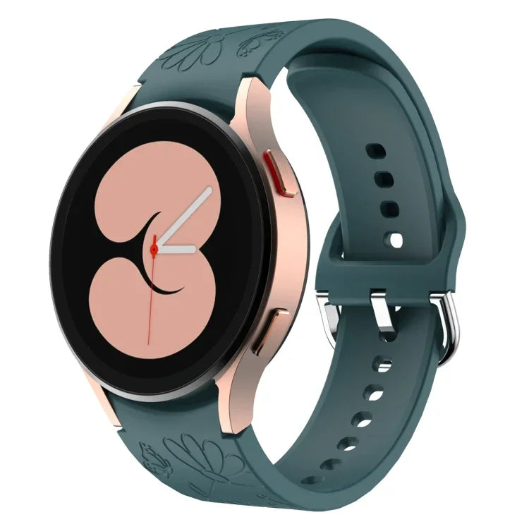 Butterfly Flower Embossed Silicone Watch Band, For Samsung Galaxy Watch 6