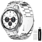 Three Bead Stainless Steel Metal Watch Band, For Samsung Galaxy Watch 6 / 5 / 4