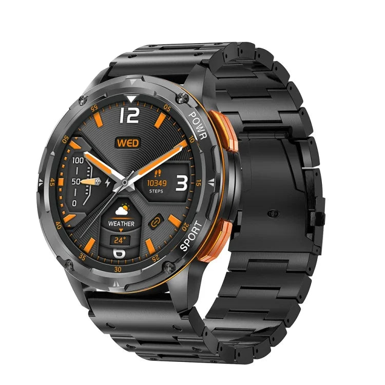 AK59 1.43 inch AMLOED Round Screen Steel Strap Smart Watch