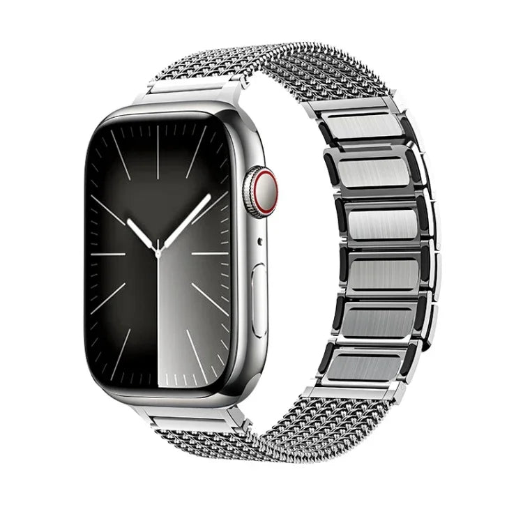 Magnetic Clasp Braided Chain Stainless Steel Watch Band, For Apple Watch 42mm, For Apple Watch 38mm