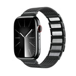 Magnetic Clasp Braided Chain Stainless Steel Watch Band, For Apple Watch 42mm, For Apple Watch 38mm