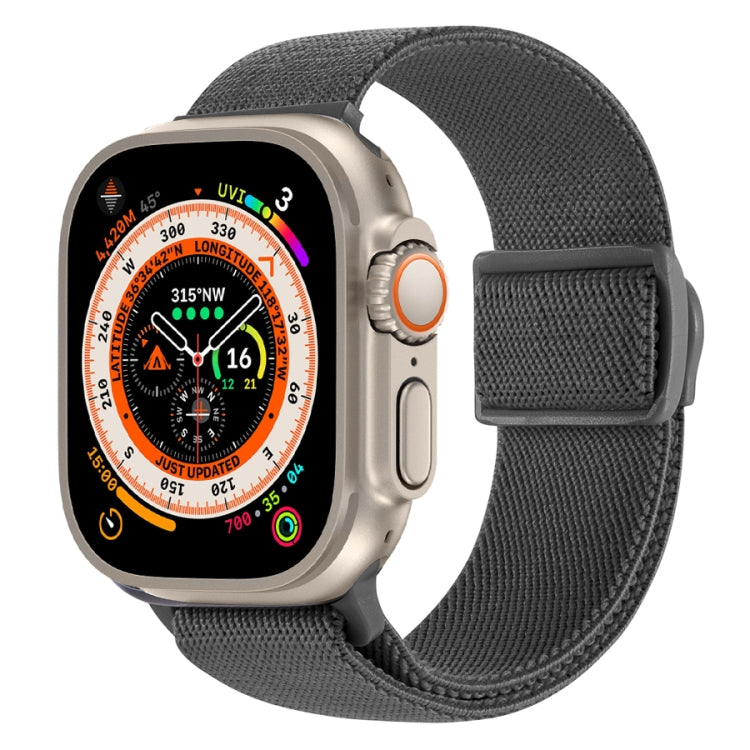 Carbon Fiber Texture Snap Buckle Nylon Watch Band, For Apple Watch SE 2023 40mm, For Apple Watch Ultra 2 49mm, For Apple Watch Series 9 45mm