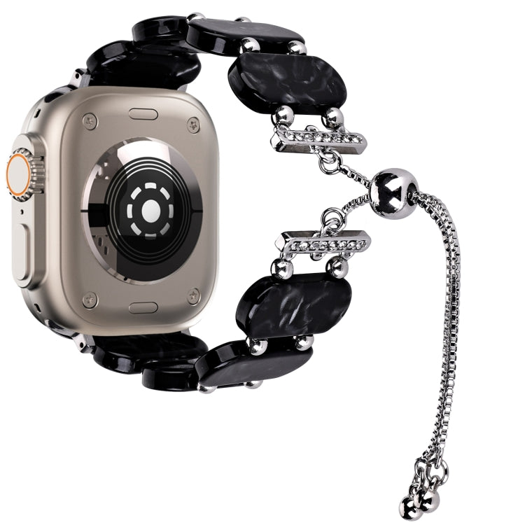 Resin Retractable Chain Watch Band, For Apple Watch Series 9 41mm, For Apple Watch Ultra 49mm