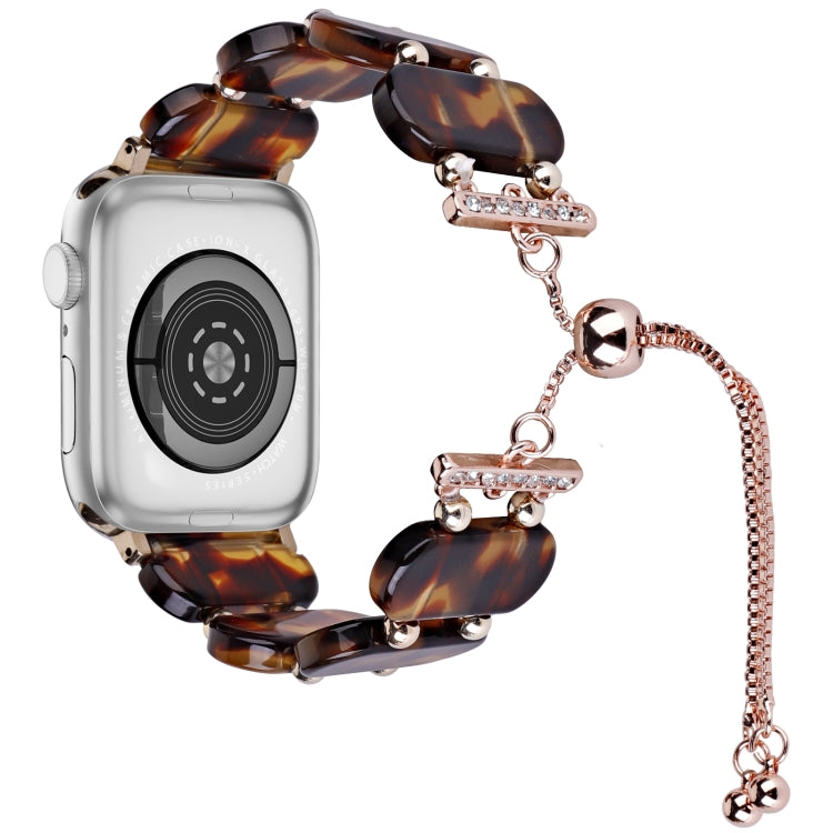 Resin Retractable Chain Watch Band, For Apple Watch SE 2022 40mm, For Apple Watch SE 2022 44mm