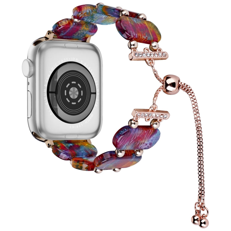 Resin Retractable Chain Watch Band, For Apple Watch SE 2022 40mm, For Apple Watch SE 2022 44mm
