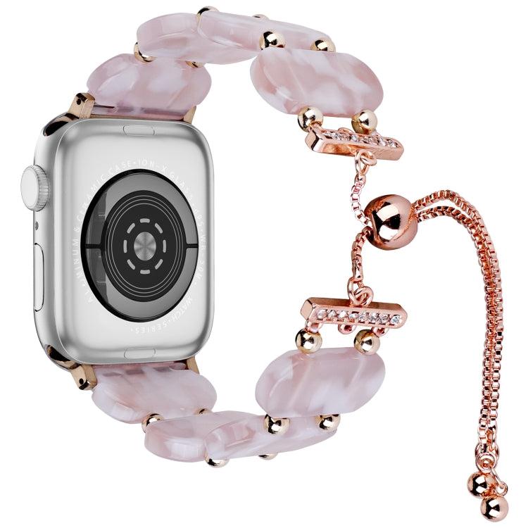 Resin Retractable Chain Watch Band, For Apple Watch Series 7 41mm, For Apple Watch Series 7 45mm