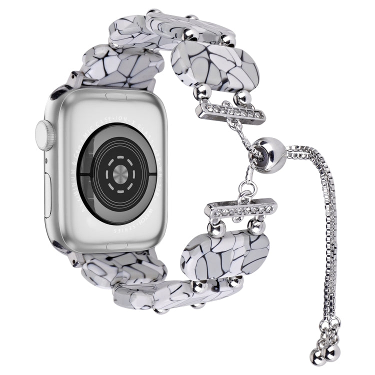 Resin Retractable Chain Watch Band, For Apple Watch Series 6 40mm, For Apple Watch Series 6 44mm