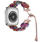 Resin Retractable Chain Watch Band, For Apple Watch Series 6 40mm, For Apple Watch Series 6 44mm