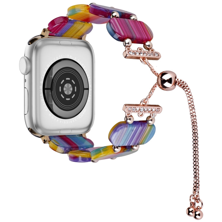 Resin Retractable Chain Watch Band, For Apple Watch Series 3 38mm, For Apple Watch Series 3 42mm