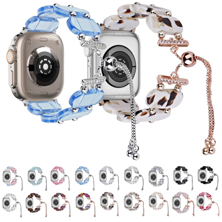 Resin Retractable Chain Watch Band, For Apple Watch Series 6 40mm, For Apple Watch Series 6 44mm
