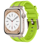 Stone Grain Liquid Silicone Watch Band, For Apple Watch SE 2023 44mm, For Apple Watch Ultra 2 49mm, For Apple Watch Series 9 45mm, For Apple Watch Ultra 49mm
