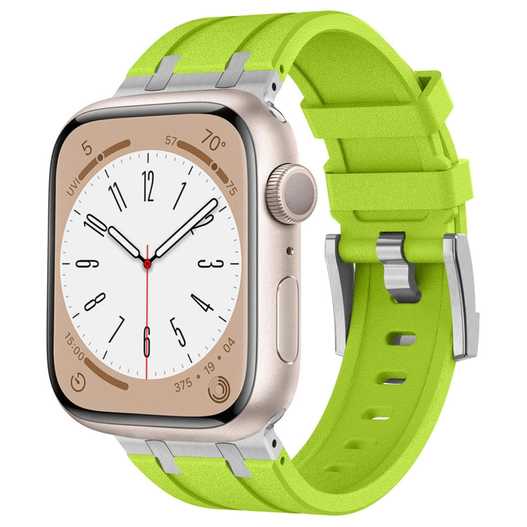 Stone Grain Liquid Silicone Watch Band, For Apple Watch SE 2023 44mm, For Apple Watch Ultra 2 49mm, For Apple Watch Series 9 45mm, For Apple Watch Ultra 49mm