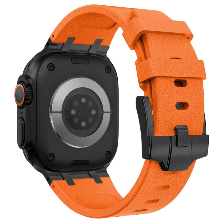 Stone Grain Liquid Silicone Watch Band, For Apple Watch Series 6 44mm, For Apple Watch Series 5 44mm, For Apple Watch Series 4 44mm, For Apple Watch Series 3 42mm