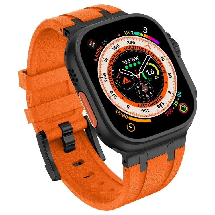 Stone Grain Liquid Silicone Watch Band, For Apple Watch Series 2 42mm, For Apple Watch 42mm