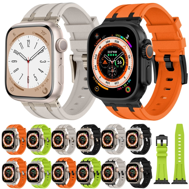 Stone Grain Liquid Silicone Watch Band, For Apple Watch Series 6 44mm, For Apple Watch Series 5 44mm, For Apple Watch Series 4 44mm, For Apple Watch Series 3 42mm