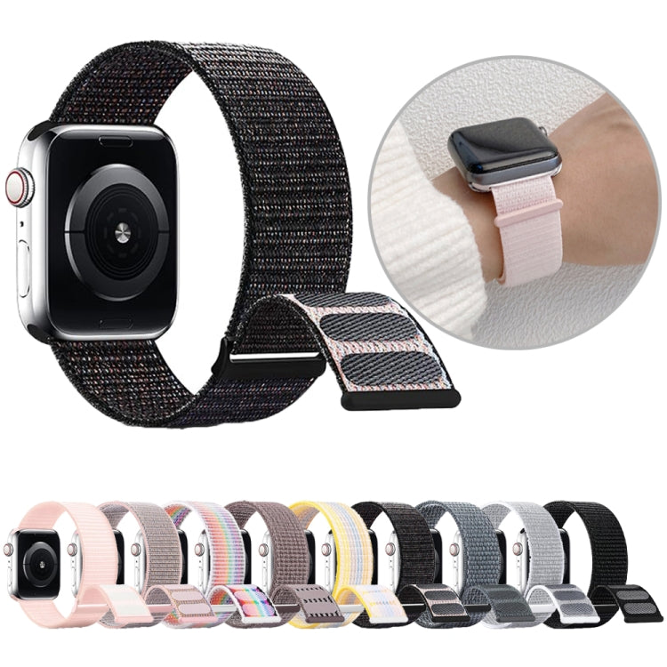 Dual Hook and Loop Nylon Watch Band, For Apple Watch Series 7 41mm, For Apple Watch Series 7 45mm, For Apple Watch SE 40mm, For Apple Watch SE 44mm, For Apple Watch Series 6 40mm