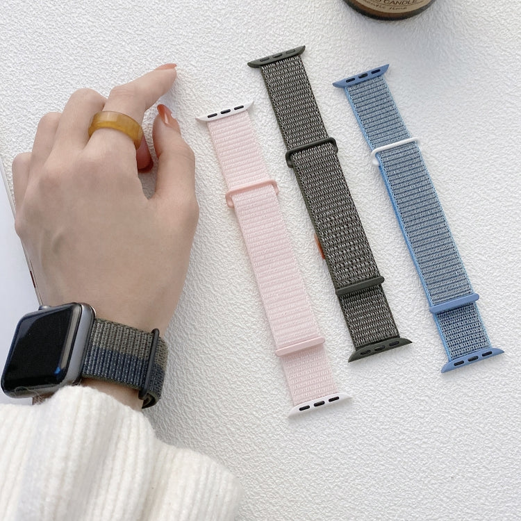 Dual Hook and Loop Nylon Watch Band, For Apple Watch Series 7 41mm, For Apple Watch Series 7 45mm, For Apple Watch SE 40mm, For Apple Watch SE 44mm, For Apple Watch Series 6 40mm