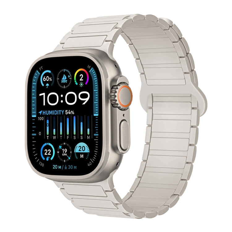I-Shaped Magnetic Silicone Watch Band, For Apple Watch SE 2023 44mm, For Apple Watch SE 2023 40mm, For Apple Watch Ultra 2 49mm