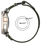 Nylon Hook And Loop Fastener Watch Band, For Apple Watch Series 10 46mm, For Apple Watch Series 10 42mm, For Apple Watch SE 2023 44mm, For Apple Watch SE 2023 40mm, For Apple Watch Ultra 2 49mm, For Apple Watch Series 9 45mm, For Apple Watch Series 9 4...