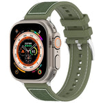 Official Buckle Hybrid Nylon Braid Silicone Watch Band, For Apple Watch 42mm, For Apple Watch 38mm