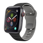 Wave Texture Reverse Buckle Silicone Watch Band, For Apple Watch Series 4 44mm, For Apple Watch Series 4 40mm, For Apple Watch Series 3 38mm, For Apple Watch Series 3 42mm