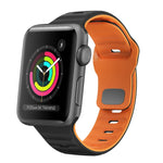 Wave Texture Reverse Buckle Silicone Watch Band, For Apple Watch Series 4 44mm, For Apple Watch Series 4 40mm, For Apple Watch Series 3 38mm, For Apple Watch Series 3 42mm
