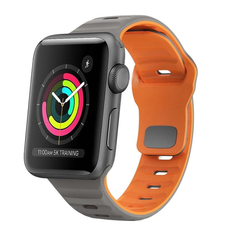 Wave Texture Reverse Buckle Silicone Watch Band, For Apple Watch Series 2 42mm, For Apple Watch Series 2 38mm, For Apple Watch 42mm, For Apple Watch 38mm