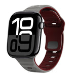 Wave Texture Reverse Buckle Silicone Watch Band, For Apple Watch Series 10 46mm, For Apple Watch Series 10 42mm, For Apple Watch SE 2023 44mm, For Apple Watch SE 2023 40mm