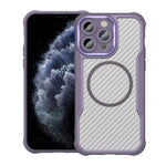 Carbon Fiber Texture MagSafe Translucent Phone Case, For iPhone 11 Pro