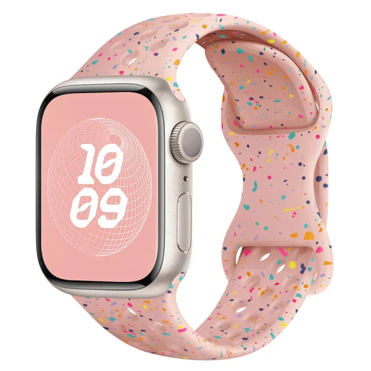 Hole Style Butterfly Buckle Camouflage Silicone Watch Band, For Apple Watch Series 2 42mm, For Apple Watch Series 2 38mm, For Apple Watch 42mm, For Apple Watch 38mm
