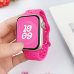 Hole Style Butterfly Buckle Camouflage Silicone Watch Band, For Apple Watch Series 10 46mm, For Apple Watch Series 10 42mm, For Apple Watch SE 2023 44mm, For Apple Watch SE 2023 40mm