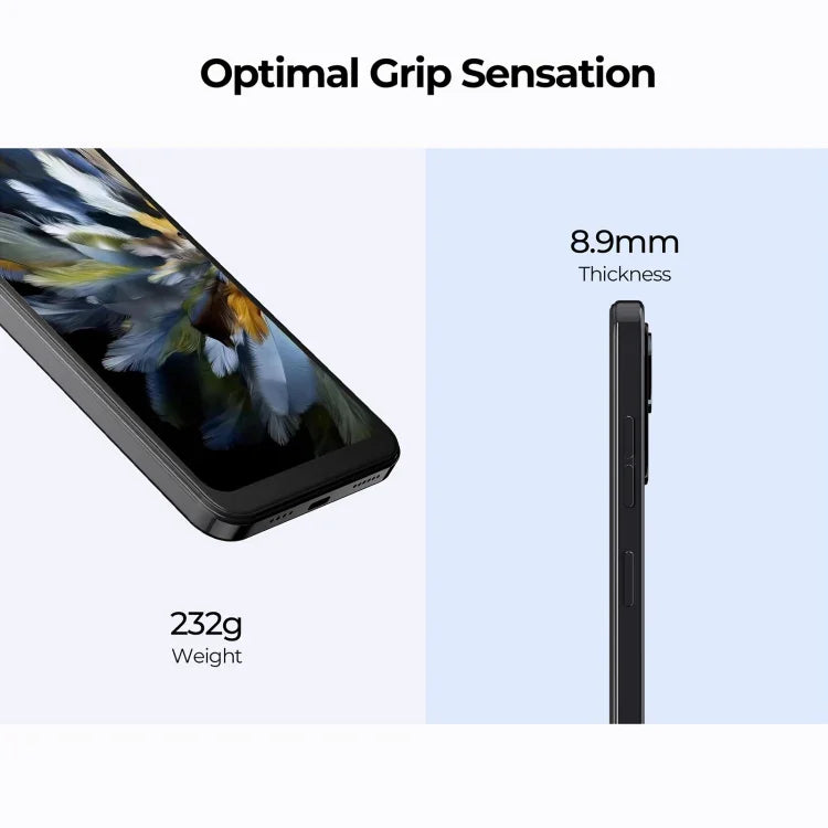 HOTWAV Note 13, Side Fingerprint Identification, 6.6 inch Android 13 T606 Octa Core up to 1.6GHz, Network: 4G, OTG, 4GB+128GB