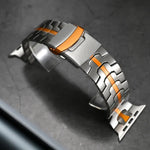 Double Lock Buckle Turtle Titanium Steel Watch Band, For Apple Watch SE 40mm, For Apple Watch SE 44mm, For Apple Watch Series 6 40mm, For Apple Watch Series 6 44mm, For Apple Watch Series 5 44mm, For Apple Watch Series 5 40mm                           ...