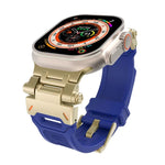 Stainless Steel Connector TPU Watch Band, For Apple Watch Series 8 45mm, For Apple Watch SE 2022 44mm