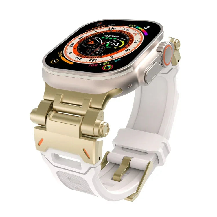 Stainless Steel Connector TPU Watch Band, For Apple Watch Series 6 44mm, For Apple Watch Series 5 44mm
