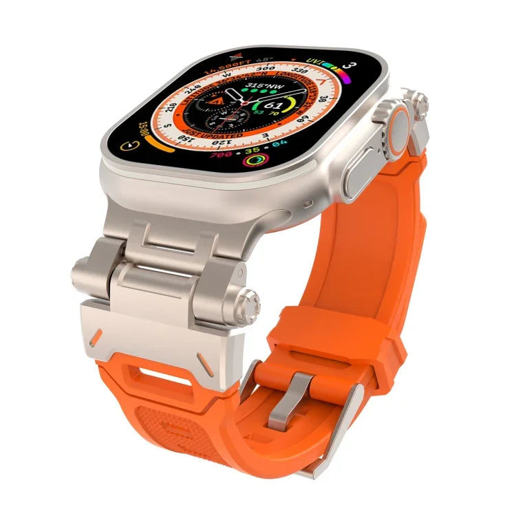 Stainless Steel Connector TPU Watch Band, For Apple Watch Series 6 44mm, For Apple Watch Series 5 44mm