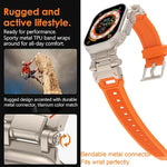 Stainless Steel Connector TPU Watch Band, For Apple Watch Series 6 44mm, For Apple Watch Series 5 44mm