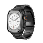 3-Bead Flat Buckle Titanium Alloy Watch Band, For Apple Watch Series 5 44mm, For Apple Watch Series 5 40mm, For Apple Watch Series 4 44mm, For Apple Watch Series 4 40mm, For Apple Watch Series 3 38mm, For Apple Watch Series 3 42mm