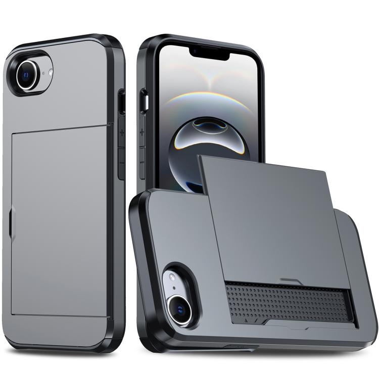 Shockproof Armor Phone Case with Card Slot, For iPhone 17e / 16e, For iPhone 17 Pro Max, For iPhone 17 Pro, For iPhone 17