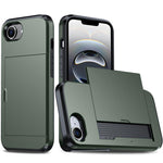 Shockproof Armor Phone Case with Card Slot, For iPhone 17e / 16e, For iPhone 17 Pro Max, For iPhone 17 Pro, For iPhone 17
