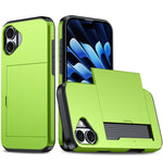 Shockproof Armor Phone Case with Card Slot, For iPhone 17e / 16e, For iPhone 17 Pro Max, For iPhone 17 Pro, For iPhone 17