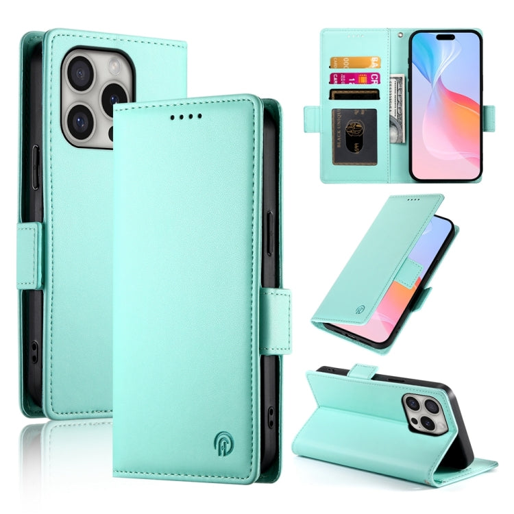 Side Buckle Magnetic Frosted Leather Phone Case, For iPhone 16 Pro, For iPhone 16 Plus, For iPhone 16, For iPhone 15 Pro Max, For iPhone 15 Pro, For iPhone 15 Plus