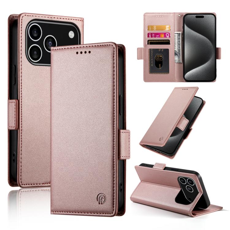 Side Buckle Magnetic Frosted Leather Phone Case, For iPhone 18 Pro / 17 Pro, For iPhone 18 Pro Max / 17 Pro Max, For iPhone 17e / 16e, For iPhone 17, For iPhone Air, For iPhone 16 Pro Max