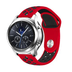 For Smasung Gear S4 Active 22mm Two-color Silicone Replacement Strap Watchband