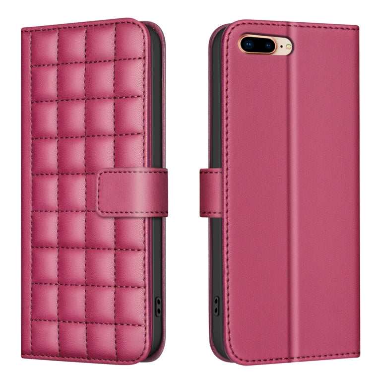 Square Texture Leather Phone Case, For iPhone 15 Plus / 14 Plus, For iPhone 15, For iPhone 14 / 13, For iPhone 14 Pro, For iPhone 14 Pro Max, For iPhone SE 2022 / SE 2020 / 8 / 7, For iPhone 13 Pro Max, For iPhone 13 Pro