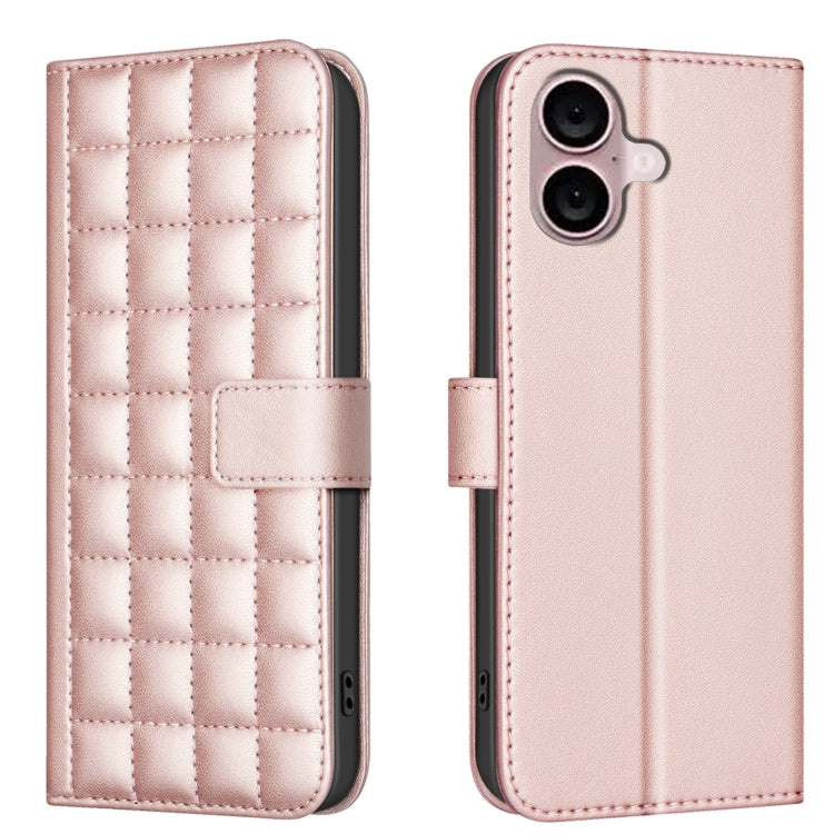 Square Texture Leather Phone Case, For iPhone 18 Pro Max/17 Pro Max, For iPhone 17e / 16e, For iPhone 16 Pro Max, For iPhone 16 Pro, For iPhone 16 Plus, For iPhone 16, For iPhone 15 Pro Max, For iPhone 15 Pro